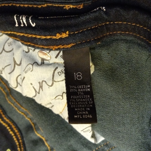 Inc denim straight leg reg fit crop 18 - Picture 4 of 4